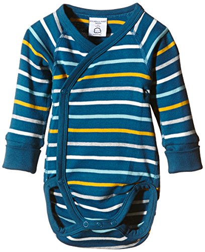 Polarn O. Pyret Baby-Boys Hounslow Striped Bodysuit, Blue (Seaport), 4-6 Months