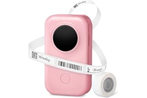 MEMOKING Etichettatrice Bluetooth D30 Stampante per etichette termica a 1 stampa, Creatore di etichette adesive Bluetooth per archiviazione nome prezzo, compatibile con Phomemo D30 Label maker, Rosa