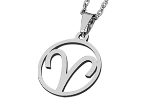 ZENSE - Collana zodiacale Ariete da uomo ZP0234, diametro 2 cm, con catena