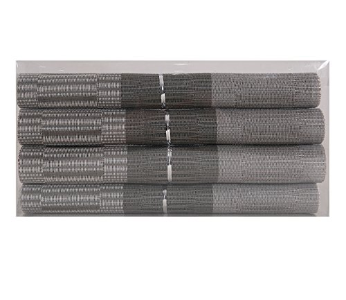 Deconovo Tischsets Waschbar Platzdeckchen Abwaschbar Platzmatten Abwaschbar 30×45 cm Grau 4er set - 3