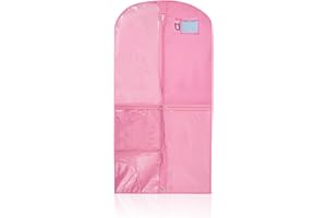 HDGSAFD 1 Stück Faltbare Kleidungstasche, Tanzkleidungs-Kleidungstasche, Kleidungs-Multifunktionstasche, Hängende, Zusammendrückbare Aufbewahrungstasche (Rosa)