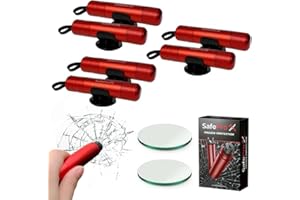 SafePro X Notfallhammer Auto mit Gurtschneider - Lebensrettender Kompakt Federkörner Glasbrecher - Sicherheit Rescue Tool & Scheiben Zertrümmerer für Schnelle Flucht bei Straße Unfällen (6er-Pack)
