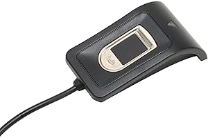 ASHATA Desktop USB Fingerprint Key Reader, PC Fingerprint Identification Reader for Windows Hello, 10 Fingerprints, 360 Degree Auto Calibration, USB Fingerprint Scanner Sensor