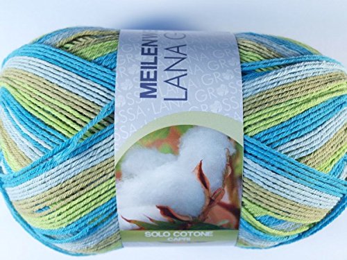 Lana Grossa Meilenweit Solo Cotone Capri 6607 print 100g Sockenwolle