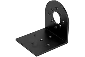 RITOEASYSPORTS Base Motore RC, Sedile per Supporto Motore Brushless a Forma di L in Metallo per Auto RC per Motori 4082 5055 con Materiale in Lega di Alluminio con Distanza del Foro di 25 Mm/30 Mm(Nero)