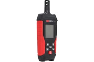 SXHLSELLER Medidor de Temperatura y Humedad, Termómetro Digital de Alta Precisión, Monitor Higrómetro con Humedad Relativa, Ambiente, Temperatura de Bulbo Húmedo y Punto de Rocío, MIN, MAX,