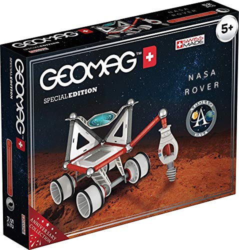 Geomag- Special Edition Rover NASA Construcciones Magnéticas, Color (Blanco/Gris/Rojo/Azul), 52 Unidades (809)