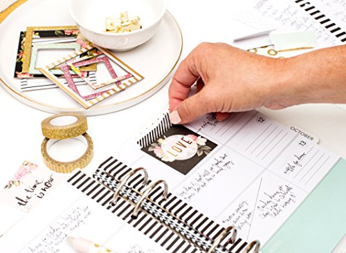 American Crafts Heidi Swapp 10268595 Schablone zum groß Memory Planer Gold Folie Streifen, Acryl, mehrfarbig - 6