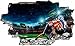 Produktbild DesFoli Football USA 3D Look Wandtattoo 70 x 115 cm Wanddurchbruch Wandbild Sticker Aufkleber C605