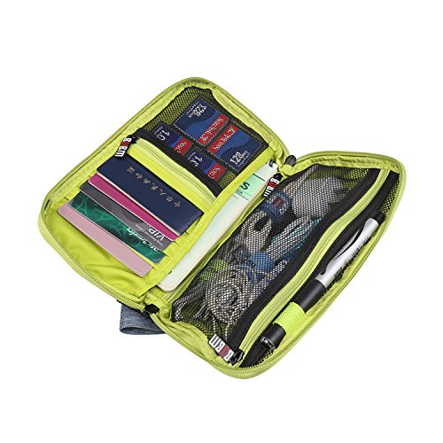 BUBM Organizer Tragetasche USB-Speicherstick Karte Bewahrungstasche für Elektronische Zubehöre Reise Organisasor Tasche mit Griff (Klein, Blau) - 4