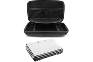 AFUNTA Protective Carrying Case for Nintendo NEW 3DS XL, with Hard Cover and 2 pcs Screen Protectors, Hard Shell Travel Bag, Protective Films for Top and Bottom Screen