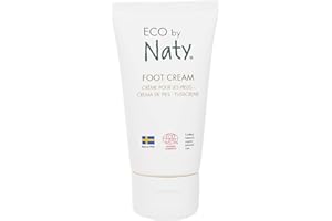 ‎NATY Eco by Naty, Krem do stóp, 100% składników roślinnych, 0% perfum, hipoalergiczny i testowany dermatologicznie, tubka 50 ml