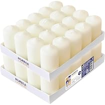 Horeca Candles - Candele A Colonna Avorio - 4 X 7 Cm - 2