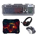 teclado woxter stinger fx 80 Kit de accesorios gaming que incluye un teclado con base metálica Stinger FX 80 K, un ratón Stinger FX 80 M con alfombrilla y los auriculares Stinger FX 80 H; completo kit de accesorios para gamers