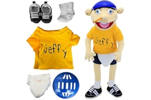 AVCXEC Jeffy Puppet Plush Toy Doll, 60 cm Jeffy Series Hand Puppet, Funny Puppets Toy, jeffy Hand puppet Plush Toy, Gift for Birthday, Christmas, Halloween and Party, for Boys and Girls, Yellow