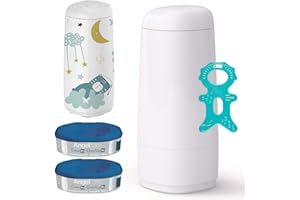 ANGELCARE Angel Care® Dress Up Kit de démarrage : Poubelle à couches + 2 recharges + Dress Up Housse COSMOS