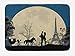 Produktbild Romantic Bath Mat, Lovers in The Paris The Romance Capital of The World with a Giant Moon, Plush Bathroom Decor Mat with Non Slip Backing, 23.6 x 15.7 Inches, Night Blue Beige Black