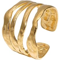 Anello Regolabile Oro 18 Carati – Acciaio Inox, Impermeabile, Ipoallergenico – Positiva Jewelry