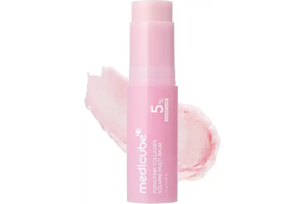 medicube PDRN Pink Collagen Volume Multi Balm Stick | PDRN yColágeno, Bálsamo Multiusos en Barra para Rostro, Ojos y Cuello, Efecto Voluminizador y Reafirmante, Cosmética Coreana