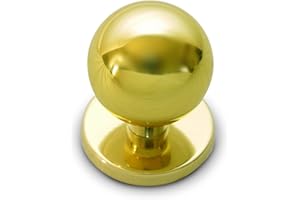 Anzapack 812460J - Pomo Para Puerta De Entrada Esfera En Laton Dorado