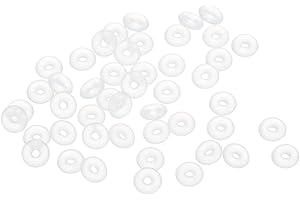 QUARKZMAN Silicone O-Ring, 5mm OD 1mm ID 2mm Larghezza VMQ Sigillo Guarnizione per Compressore Valvole Tubo Riparazione, Bianco, 50pz