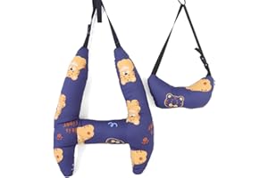 Shkalacar Kids Travel Pillow, Car Sleeping Pillow H-Shape with Head Support Travel Pillows for Car Seat Support The Body and Head Kid Baby Neck Pillow for Car