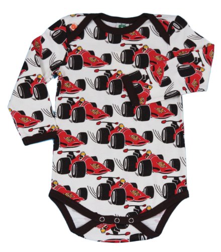 Smafolk Unisex Baby Long Sleeve Bodysuit with Racer Cream Size 56