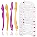 RUIMIO Eyebrow Razor Eyebrow Shaper 4pcs with Eyebrow Stencil 9pcs