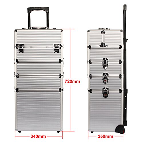 Yorbay Kosmetikkoffer Beautycase ALU Friseurkoffer Schminkkoffer Schmuckkoffer - 2