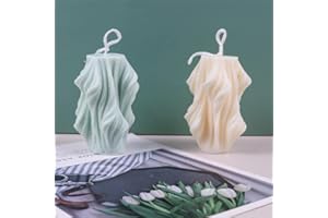 GINKAGO Moule en Silicone pour Bougie Vague Moules à Bougie Faits à la Main 3D Moule à Bougie de Noël Accessoires de Décoration Intérieure Moules à Savon Cadeau de Noël