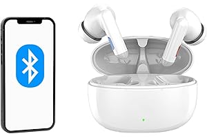 Britzgo Appareil Rechargeable avec Suppression Intelligente du Bruit et Bluetooth pour Les Personnes âgées et Les Adultes（A3-Blanc）