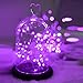 Price comparison product image Topfashion+ Battery Powered Operated Led String Starry Light Copper Wire Decorative Centerpiece Lights 60 Leds Purple Firefly Mason Jars Lighting 6m 20ft set of 2