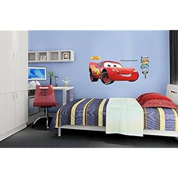 Amazon.de: ufengke® Niedlichen Comic-Auto Rennwagen Wandsticker