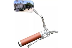 Getdoublerich 2 espejos retrovisores para bicicleta, inastillables, vintage, para manubrio de bicicleta, espejo retrovisor de metal, apto para varios tipos de bicicletas