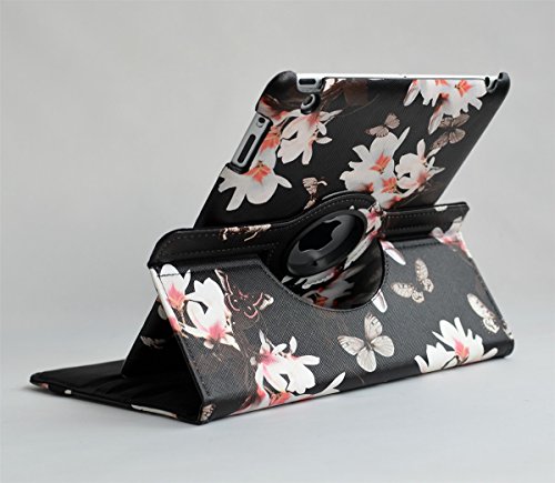inShang Hülle für Apple iPad 2 iPad 3 iPad 4, PU Leder Tasche Hülle Skins Etui Schutzhülle Ständer Smart Case Cover für Tablet iPad, Super Automatische Einschlaf-/Aufwach funktion, 360 Grad rotierende Schutzhülle mit Standfunktion + inShang Logo hochwertigen Stylus Eingabestift Stift - 3