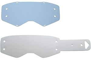 SeeCle Compatible Para Scott Prospect 415002 lentes combo con lentes de color ahumado con 10 tear off compatible para màscara Scott Prospect Hombre