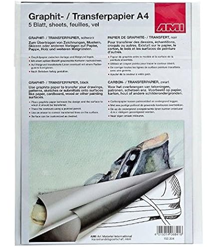 Pochette 12 Feuilles Papier Transfert Graph’it A4 – Noir, Rouge, Bleu – Pour Tracer Sur Tous Supports