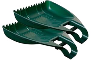 Set of 2 Leaf Grabbers with Handles Heavy Duty & Lightweight Leaf Picker Uppers & Leaf Collector - Easy Pick-Up Tools for Outdoor Gardening, Leaf Rack & Grass Pick Up Tool, Leaf Grabber Set - ANGIX
