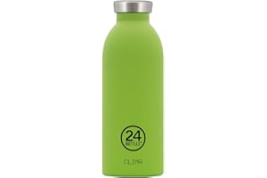 24BOTTLES Clima Bottle - Borraccia Termica 500 ml Acciaio Inox, Bottiglia Termica Thermos 100% Ermetico (12h Hot 24h Cold) dal Design Italiano, Borracce Termiche Ecologiche, Water Bottle Lime