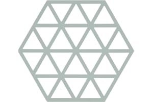 Zone Denmark - Dessous De Plat Triangle en Silicone - Design GéoméTrique Moderne - Résistant À 250°C - Lave-Vaisselle - Dimensions 16 x 14 x 0,9 cm - Gris Froid