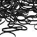 eBoot Black Elastic Bands Hair Rubber Bands Hair Ties, 2000 Pieces