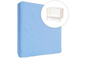 BABY COMFORT Drap-Housse en Jersey 100% Coton pour Matelas de 160 x 70 cm (Bleu)