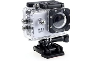ZHUTA Action Camera 1080P HD 2.0 pollici, fotocamera subacquea, fotocamera sportiva impermeabile da 3 MP, kit di accessori, per nuoto, immersioni, bici, moto, ecc. (bianco)