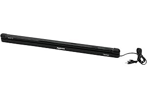 INNA-Glas Schwarzlichtlampe Set aus schwarzer Halterung, UV Röhre 230V / 20W, 60cm, Sockel G13, T8 = Ø 26mm, anschlussfertig - UV Lampe für Partykeller