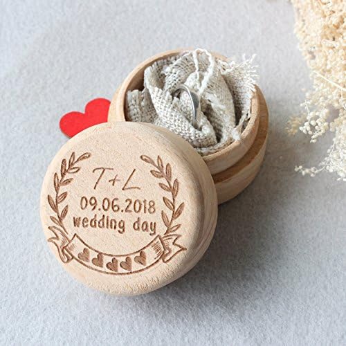 Wedding Ring Box Wooden,Wedding Ring Box Personalised Initials with Olive Branch,Custom Wedding Ring Box Rustic,Wedding Ring Box Holder
