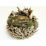 Grosse Herbstdeko WALDESRUH Landhaus Hirsch Wohndeko Tischdeko Vintage Wald Natur