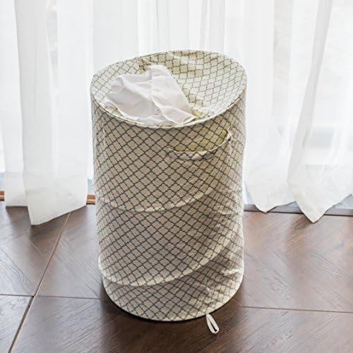 HOMI Pops Up Laundry Basket Bin Dirty Clothes Hamper w/ Handle- Perfect for College Dorms, Nursery, Kids Room, Bathroom or Closet- Moroccan