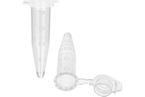 stonylab Micro Tubes de Centrifugeuse, Plastique Transparent Gradué en Polypropylène 1,5ml avec Bouchon à Clipser, Tubes de Laboratoire Micro Centrifuge Tubes (1,5ml, Lot de 500)