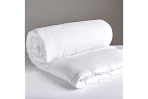 VALUE COMFORT HOME New Non-Allergenic Soft Cotton Rich Breathable Bounce-back Hollowfibre Filled Duvet Quilt Comforter, Single 4.5 TOG