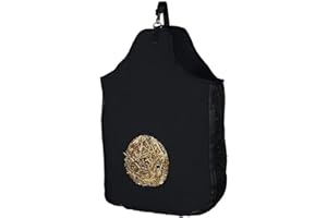 JVHLOV Hay Feeder Bag, Hay Bags for Horses, Goat Hay Feeder, Hay Bags with Stronger Metal Snap Fasteners, Heavy Adjustable Straps, Premium Hay Bag for Horses for Species-Appropriate Feeding